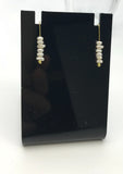 Freshwater pearl earrings, minimalist, sleek, modern, in gold or silver