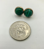 Lapis lazuli, malachite, gray agate, amethyst, rose quartz, pyrite, aquamarine, stud earrings, rose gold, gold, silver, bronze or gunmetal