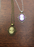 Cameo necklace, dainty cameo necklaces, vintage look cameo
