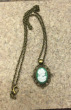 Cameo necklace, dainty cameo necklaces, vintage look cameo