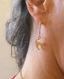Cat Hoop Earrings, silver hoops cat earrings, gold cat hoop earrings, halloween cat earrings, spooky cat,