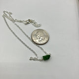 raw emerald green crystal Choker in Rose gold, gold or silver, chrome diopside necklace, layering choker,