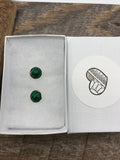 Dainty Malachite stud earrings in rose gold, gold or silver,bridesmaid gift, boho jewelry, boho earrings, gift