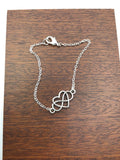 Infinity heart Symbol Bracelet, polyamory, many loves, infinite love bracelet, boho bracelet, forever love poly jewelry