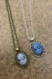 Cameo necklace, dainty cameo necklaces, vintage look cameo