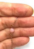 Blush pink opal choker necklace, pink opal necklace in rose gold, gold, or silver