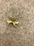 Cat Hoop Earrings, silver hoops cat earrings, gold cat hoop earrings, halloween cat earrings, spooky cat,