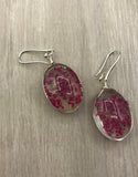 Botanical earrings, pressed flower jewelry, summer earrings, dried flower earrings, pretty and pressed