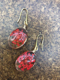 Botanical earrings, pressed flower jewelry, summer earrings, dried flower earrings, pretty and pressed