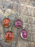 Botanical earrings, pressed flower jewelry, summer earrings, dried flower earrings, pretty and pressed