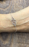 Infinity heart Symbol Bracelet, polyamory, many loves, infinite love bracelet, boho bracelet, forever love poly jewelry