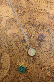 Dainty druzy necklace in Rose gold, gold or silver