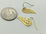 Wing earrings in gold or silver