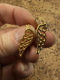 Wing earrings in gold or silver