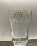 Tiny boho arrow earrings in gold or silver, cute earrings