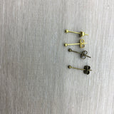 Tiny stud earrings in black gunmetal, gold, silver, rose gold or bronze perfect gift for her,