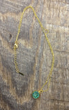 Dainty druzy necklace in Rose gold, gold or silver