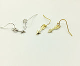Tiny boho arrow earrings in gold or silver, cute earrings