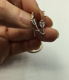 Tiny boho arrow earrings in gold or silver, cute earrings