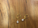 October birthstone Dainty faceted Pink opal dangle earrings in Rose gold, gold or silver lovely bridesmaid gift