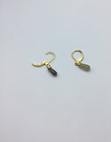 Tiny rain drop labradorite earrings in Rose gold, gold, silver or bronze, sweet friendship gift,