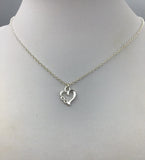 Mother’s Day gift ideas, cute gift for mom, mother and daughter infinite love heart necklace in silver