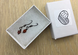Celestial Teeny Tiny star drop earrings with Botswana agate or jasper, dainty boho jewelry gift for her,