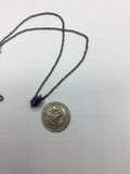 Raw lapis lazuli choker in gunmetal black, bronze, gold, rose gold, or silver, blue necklace
