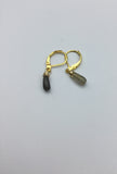Tiny rain drop labradorite earrings in Rose gold, gold, silver or bronze, sweet friendship gift,
