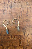 Tiny rain drop labradorite earrings in Rose gold, gold, silver or bronze, sweet friendship gift,