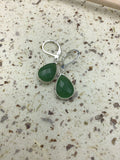 Green chalcedony  earrings, drop earrings, crystal earrings, faceted crystal earrings,