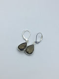 Smoky topaz  earrings, drop earrings, crystal earrings, faceted crystal earrings,