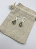 Smoky topaz  earrings, drop earrings, crystal earrings, faceted crystal earrings,