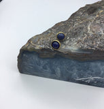 Lapis lazuli earrings, Dainty, Button, Navy blue Stone earrings, Lapis earrings, Boho jewelry, Natural stone, Lapis jewelry Bridesmaid gift