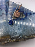 Druzy Necklace, rose gold necklace, rose gold druzy, Faux Druzy Necklace, Druzy Charm, Boho Jewelry, Druzy Necklace