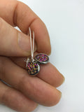 Druzy earrings, Faux Druzy earrings, Druzy dangle earrings, Boho Jewelry, rose gold druzy earrings