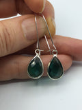 Sapphire Blue, Kelly green, or turquoise Crystal Earrings, leverback, ear wires, kidney ear wires, Bridal Gift, Mothers Day Gift, bff gift,