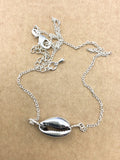 Shell necklace, cowrie shell choker, silver shell jewelry, summer necklace, beach choker