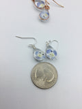Dried pressed flower earrings, forget me knot flowers in glass drop earrings, Rose gold flower jewelry, boho earrings, hippie,