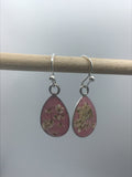 Botanical earrings, pressed flower jewelry, summer earrings, dried flower earrings, pretty and pressed