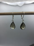 Smoky topaz  earrings, drop earrings, crystal earrings, faceted crystal earrings,