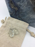 Resin face dangle earrings in silver or rose gold, boho, modern earrings, clear face earrings, face jewelry,