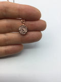 Druzy Necklace, rose gold necklace, rose gold druzy, Faux Druzy Necklace, Druzy Charm, Boho Jewelry, Druzy Necklace