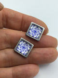 Blue earrings, tile earrings, boho jewelry, Portugal tile, gifts for her, jewelry, handmade, white, birthday gift, boho earrings
