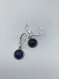 Silver lapis lazuli Earrings, lapis lazuli Earrings, silver Leverback Earrings, Bridal Jewelry, blue stone earrings, lapis earrings,