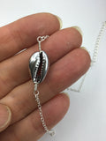 Shell necklace, cowrie shell choker, silver shell jewelry, summer necklace, beach choker