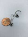 Tiny Pine Cone Earrings, silver pinecone earrings, nature jewelry,