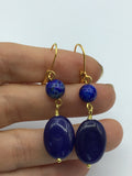 Silver or gold lapis lazuli Earrings, lapis lazuli Earrings, silver Leverback Earrings, Bridal Jewelry, blue stone earrings, lapis earrings,