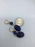 Silver or gold lapis lazuli Earrings, lapis lazuli Earrings, silver Leverback Earrings, Bridal Jewelry, blue stone earrings, lapis earrings,