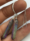 Sterling silver crystal earrings, electroplated crystal earrings, cute earrings, boho jewelry